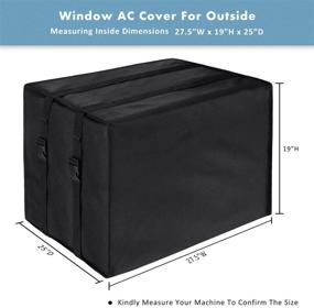 img 3 attached to ❄️ Winter Window Air Conditioner Cover - Outdoor AC Unit Cover, 27.5W x 19H x 25D inches