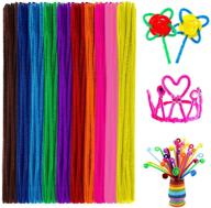 🧵 anvin pipe cleaners: 100 pcs 10 colors chenille stems for creative diy crafts & school projects logo