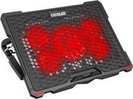 🖥️ aicheson 17.3" red laptop cooling pad with 5 fans: enhanced notebook cooling logo