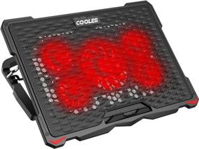 img 4 attached to 🖥️ AICHESON 17.3" Red Laptop Cooling Pad with 5 Fans: Enhanced Notebook Cooling