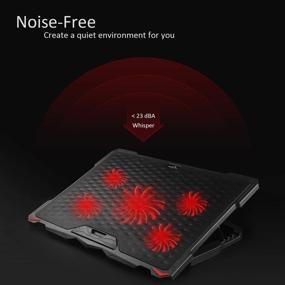 img 1 attached to 🖥️ AICHESON 17.3" Red Laptop Cooling Pad with 5 Fans: Enhanced Notebook Cooling