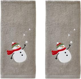 img 4 attached to Gray Snowman Hand Towel with Snowballs by SKL Home - Saturday Knight Ltd.