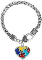 heart autism awareness puzzle jigsaw charm bracelet by lovelyjewelry logo