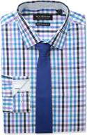 nick graham modern gingham stretch men's clothing in shirts logo