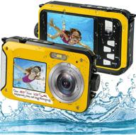 📷 explore the depths: full hd 2.7k 48mp underwater camera with dual screen, 16x zoom, and self-timer logo