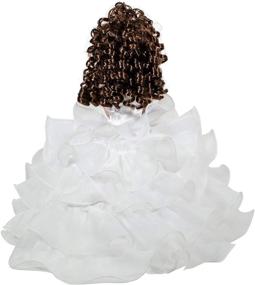 img 3 attached to 🌸 Exquisite Kinnex Amanda Porcelain Quinceanera Umbrella Doll - Stunning Table Centerpiece in White (KW18728-1)