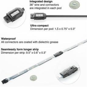 img 2 attached to 🚗 Оживите свою поездку с помощью комплекта световых аксессуаров XKGLOW KS-Moto-PRO 14 Pod 12 Strip.