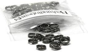 img 1 attached to 🔗 Pack of 100 Gunmetal 5mm Round Double Loop Split Ring Jewelry Findings – Plated Steel