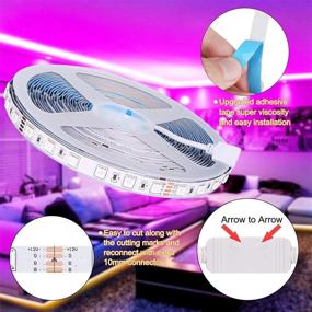 img 1 attached to 🔮 ALED LIGHT 10M 600Leds RGB 5050 SMD Non-Waterproof LED Strips Light Kit with 60leds/m +44 Key IR Remote+24V/3.5A AC Power Supply for Home Lighting and Kitchen Decorative