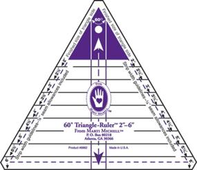 img 1 attached to Explore the Marti Michell 60 Degree Triangle Ruler: Ideal for 2-Inch to 6-Inch Projects!