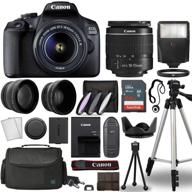 📷 canon eos 2000d / rebel t7 dslr camera body with canon ef-s 18-55mm f/3.5-5.6 lens + multi 3 lens kit & complete accessory bundle - international model logo