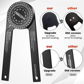 img 1 attached to Gohelper Protractor Aluminum Measuring Woodworking