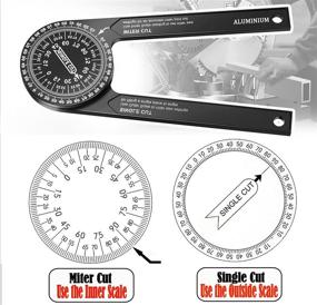 img 2 attached to Gohelper Protractor Aluminum Measuring Woodworking