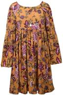 bonnie jean thanksgiving dress: floral long sleeve with necklace, sizes 4-6x and 7-16 logo