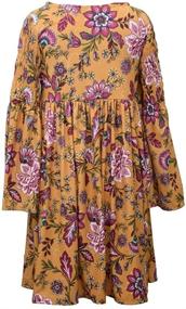 img 2 attached to Bonnie Jean Thanksgiving Dress: Floral Long Sleeve with Necklace, Sizes 4-6x and 7-16