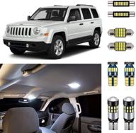 🚙 autogine 6-piece canbus led interior light kit for jeep patriot 2007-2017 - super bright 6000k white led bulbs + easy install tool logo