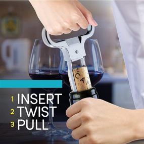 img 1 attached to 🍷 Belwares Ah So Wine Opener: Two-Prong Cork Puller & Corker with Sleek Case - Premium Stainless Steel Bottle Opener & Beer Opener, Perfect Gift Idea