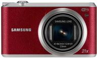 📷 samsung wb350f 16.2mp cmos smart wifi & nfc digital camera: 21x optical zoom, 3.0" touch screen lcd, 1080p hd video (red) logo