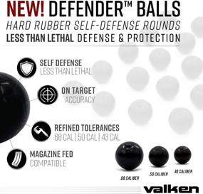 img 1 attached to Valken Defender Rubber Balls 50 Caliber, Black - Superior Performance and Durability