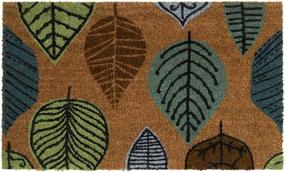 img 4 attached to Придверный коврик Ninamar Colorful Leaves