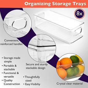 img 3 attached to ClearSpace Plastic Pantry Organization and Food Storage Bin – Ultimate Kitchen Storage Solution for Fridge and Pantry - 8 Pack