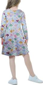 img 3 attached to 👗 Adorable Miss Bei Dresses with Sleeves for 6-7 Years Old Girls