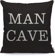 🛋️ wondertify pillow cover man cave - stylish linen case for bedroom/livingroom/sofa - decorate your space with 18x18 inch 45x45 cm cushion covers logo