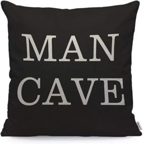 img 4 attached to 🛋️ WONDERTIFY Pillow Cover Man Cave - Stylish Linen Case for Bedroom/Livingroom/Sofa - Decorate Your Space with 18x18 Inch 45x45 cm Cushion Covers