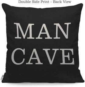 img 3 attached to 🛋️ WONDERTIFY Pillow Cover Man Cave - Stylish Linen Case for Bedroom/Livingroom/Sofa - Decorate Your Space with 18x18 Inch 45x45 cm Cushion Covers