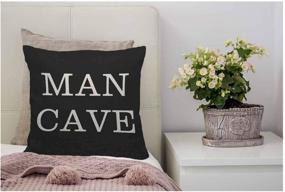 img 1 attached to 🛋️ WONDERTIFY Pillow Cover Man Cave - Stylish Linen Case for Bedroom/Livingroom/Sofa - Decorate Your Space with 18x18 Inch 45x45 cm Cushion Covers