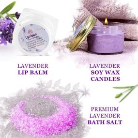 img 2 attached to 🌿 Organic Lavender Spa Gift Baskets for Women - Luxurious Bath and Body Set at Home, Including Spa Kit, Soy Wax Candle, Natural Oil Bath Salt, 3 Bath Bombs, Soap Bar, Body Sugar Scrub - Perfect for Mom, Girls