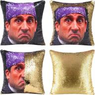 🧜 tiaronics magic reversible sequin pillow cases - mermaid throw pillow covers (prison mike/gold2) logo