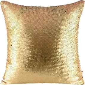 img 1 attached to 🧜 Tiaronics Magic Reversible Sequin Pillow Cases - Mermaid Throw Pillow Covers (Prison Mike/Gold2)
