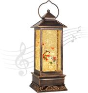 🏻 christmas snowman lantern: sparkling snow globe decoration for festive tree, bedroom, and party ambiance logo