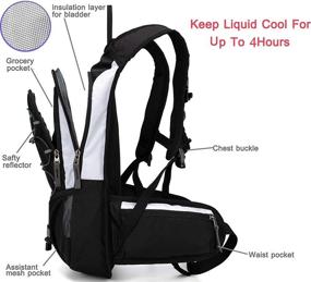 img 2 attached to Mubasel Gear Insulated Hydration Backpack with 2L 🎒 BPA Free Bladder - Ideal for Running, Hiking, Cycling, Camping