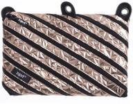🌹 stylish rose gold zipit metallic 3 ring binder pencil pouch - holds 60 pens, girl's 3-ring case with large capacity, one long zipper design - 9.06x0.78x5.91 inch (lwh) logo