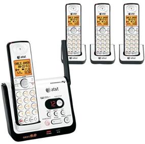 img 1 attached to 📞 AT&T CL82409 DECT 6.0 Cordless Phone: Black/Silver, 4 Handsets - Unbeatable Communication Convenience
