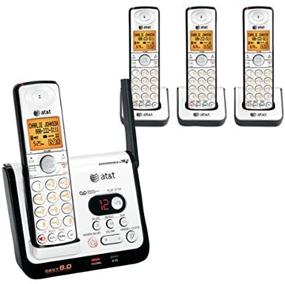 img 2 attached to 📞 AT&T CL82409 DECT 6.0 Cordless Phone: Black/Silver, 4 Handsets - Unbeatable Communication Convenience