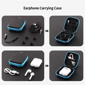 img 3 attached to 🎧 Portable Earbud Carrying Case, SUNGUY【5Pack】 with Carabiner Clip - Store Earphones, Earbuds, Earpieces, SD Memory Cards, Camera Chips