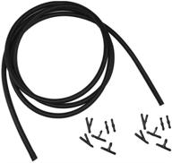 🚗 hose repair kit for universal car windshield washer - 300cm/(10ft) wiper fluid tube with 12 pieces - black washer hose logo