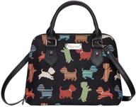 🐶 stylish signare tapestry handbag: playful puppy design (conv-puppy) logo
