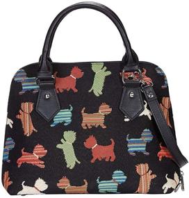img 2 attached to 🐶 Stylish Signare Tapestry Handbag: Playful Puppy Design (CONV-PUPPY)