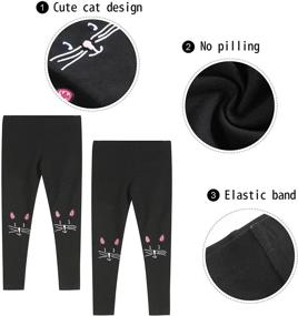 img 1 attached to GINFIVE Toddler Length Leggings Sweatpants Girls' Clothing