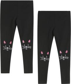 img 4 attached to GINFIVE Toddler Length Leggings Sweatpants Girls' Clothing