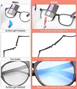 img 1 attached to MIGSIR 5 Pack Blue Light Blocking Glasses: Fashionable Eye Protection for Women/Men - Anti Glare, UV400, Prevents Eye Strain