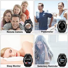 img 3 attached to ⌚ Amokeoo Waterproof Smart Watch with SIM Card Slot & Camera - Android Touch Screen Bluetooth Smartwatch for Women & Men, Compatible with Android iOS Phones, Black