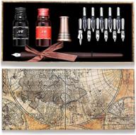 🖋️ explore the nc calligraphy pen set: a complete vintage pen set for artistic writing, signing, and creating beautiful letters (2 colors) logo