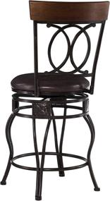 img 3 attached to 🪑 24-inch OX-Back Metal Swivel Counter Stool for Enhanced SEO