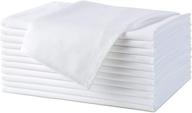 🌟 veeyoo cloth napkins set of 12 pieces - 20 x 20 inch white dinner napkins | soft, washable & reusable table napkins for dining, weddings, parties | ideal for indoor and outdoor use logo