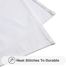 img 2 attached to 🌟 VEEYOO Cloth Napkins Set of 12 Pieces - 20 x 20 Inch White Dinner Napkins | Soft, Washable & Reusable Table Napkins for Dining, Weddings, Parties | Ideal for Indoor and Outdoor Use